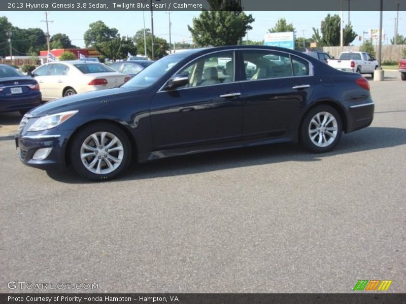 Twilight Blue Pearl / Cashmere 2013 Hyundai Genesis 3.8 Sedan