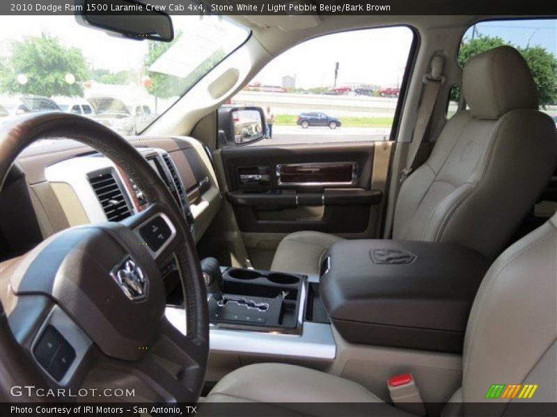 Stone White / Light Pebble Beige/Bark Brown 2010 Dodge Ram 1500 Laramie Crew Cab 4x4