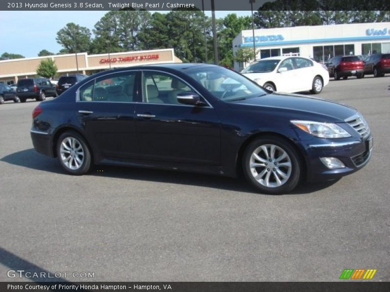 Twilight Blue Pearl / Cashmere 2013 Hyundai Genesis 3.8 Sedan