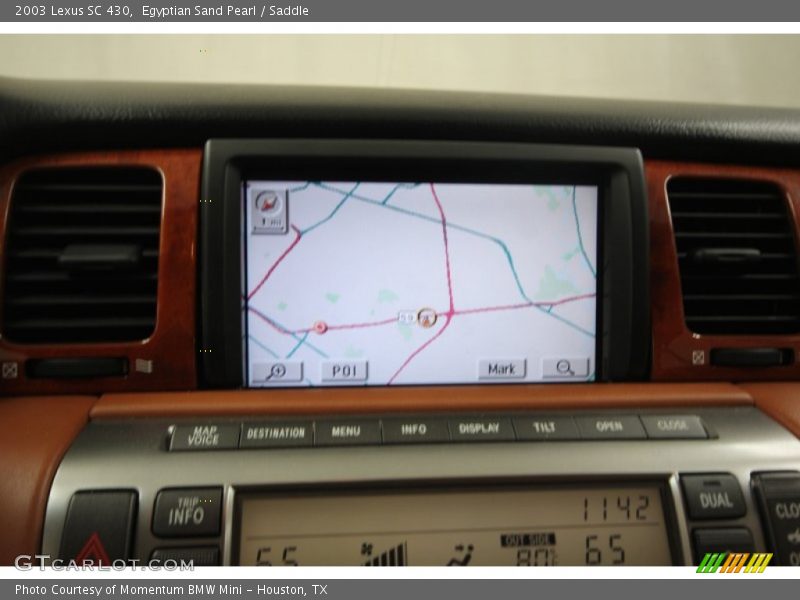 Navigation of 2003 SC 430