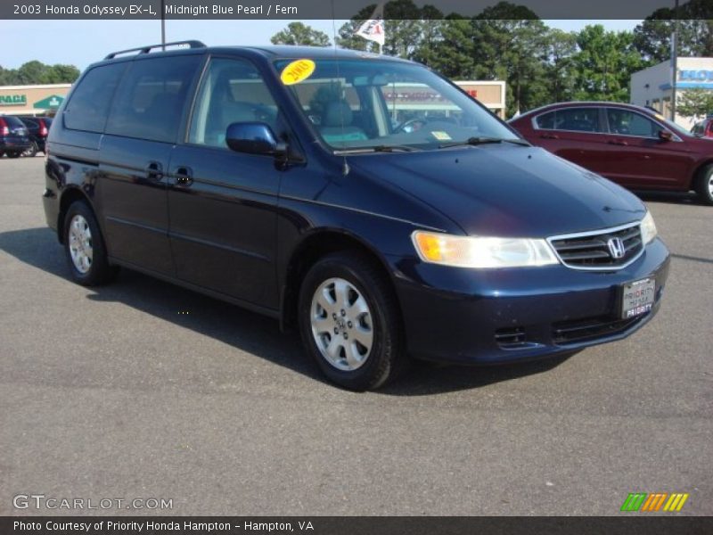 Midnight Blue Pearl / Fern 2003 Honda Odyssey EX-L