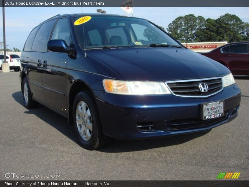 Midnight Blue Pearl / Fern 2003 Honda Odyssey EX-L