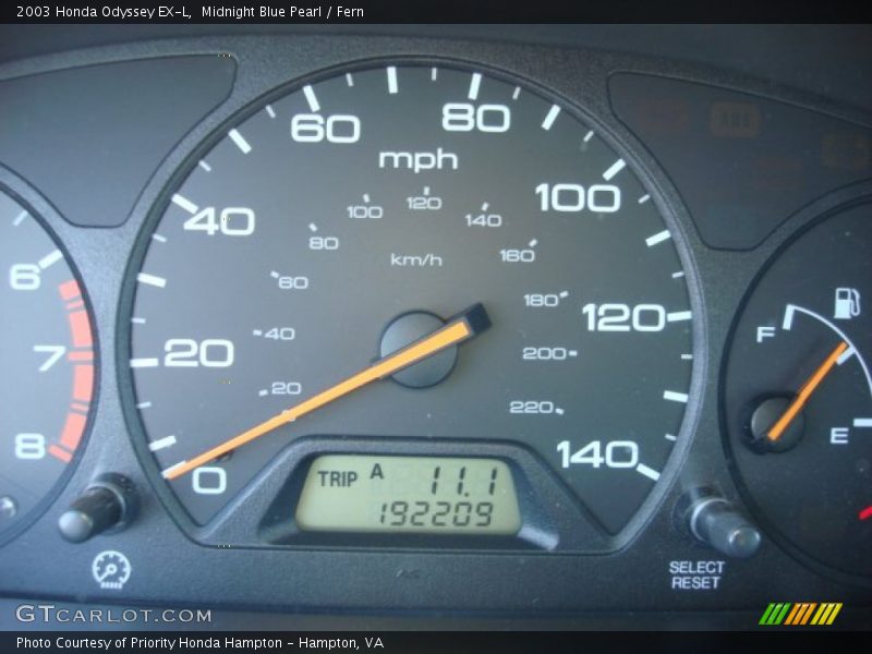 Midnight Blue Pearl / Fern 2003 Honda Odyssey EX-L