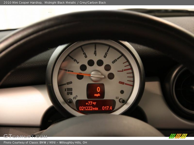 Midnight Black Metallic / Grey/Carbon Black 2010 Mini Cooper Hardtop