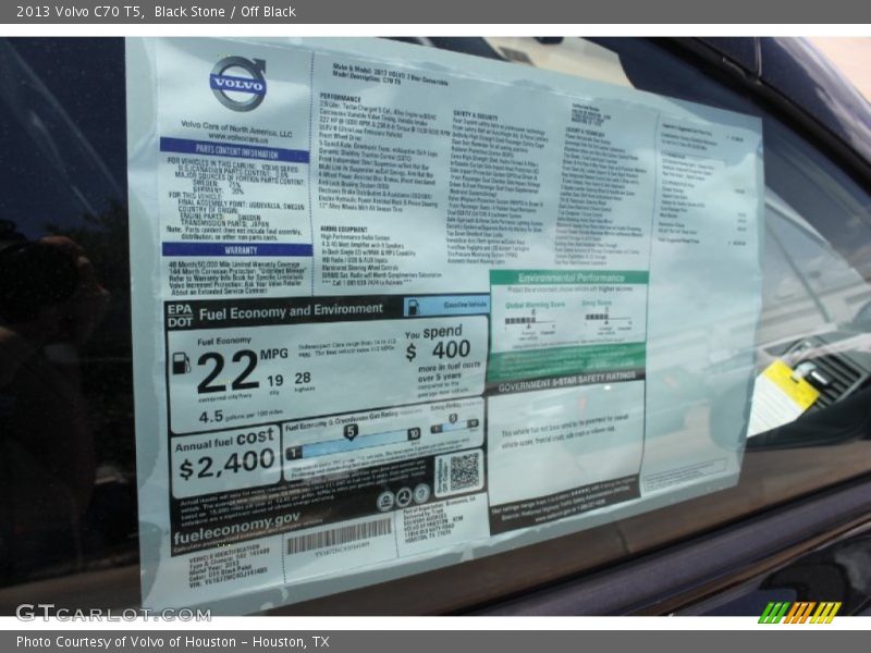 Black Stone / Off Black 2013 Volvo C70 T5