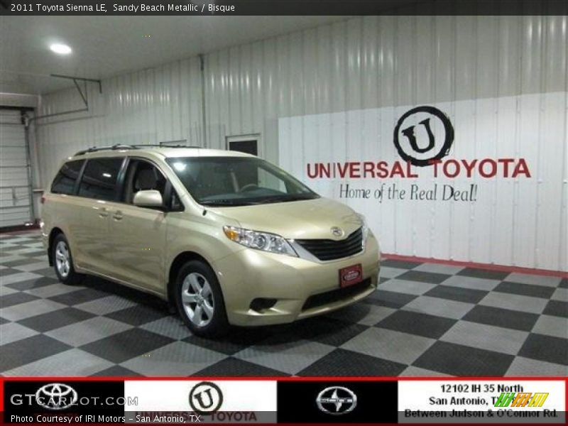Sandy Beach Metallic / Bisque 2011 Toyota Sienna LE
