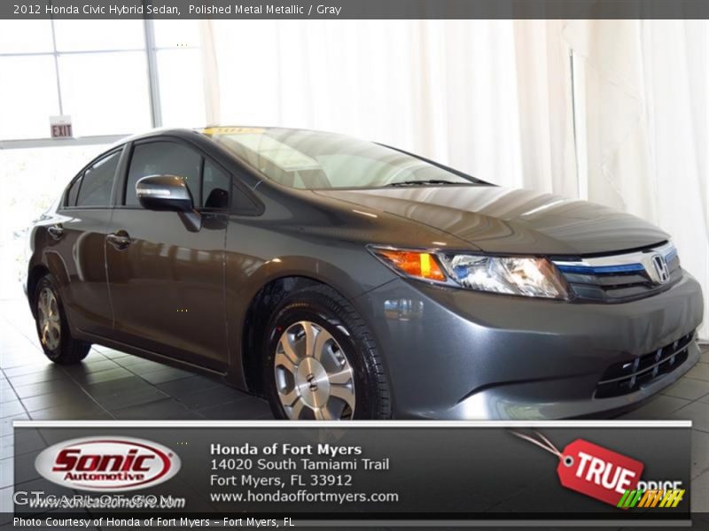 Polished Metal Metallic / Gray 2012 Honda Civic Hybrid Sedan