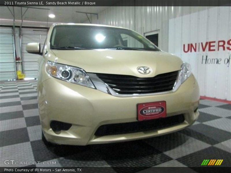 Sandy Beach Metallic / Bisque 2011 Toyota Sienna LE