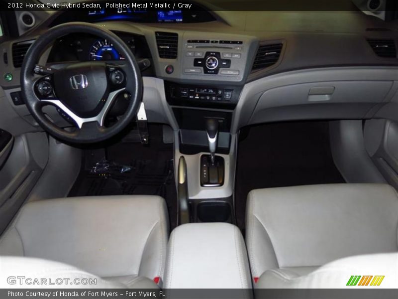 Polished Metal Metallic / Gray 2012 Honda Civic Hybrid Sedan