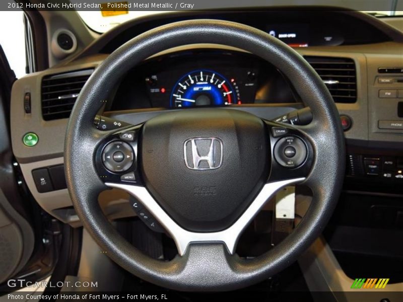 Polished Metal Metallic / Gray 2012 Honda Civic Hybrid Sedan