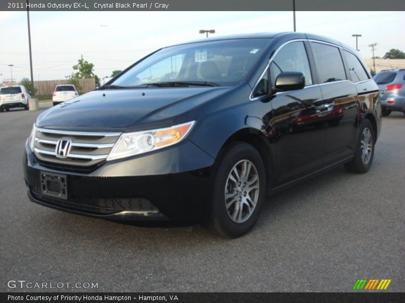 Crystal Black Pearl / Gray 2011 Honda Odyssey EX-L