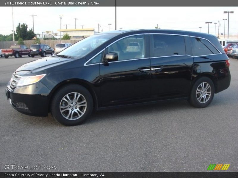 Crystal Black Pearl / Gray 2011 Honda Odyssey EX-L