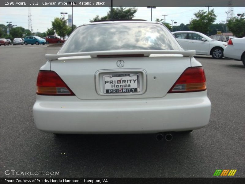 Cayman White Pearl Metallic / Black 1998 Acura TL 3.2