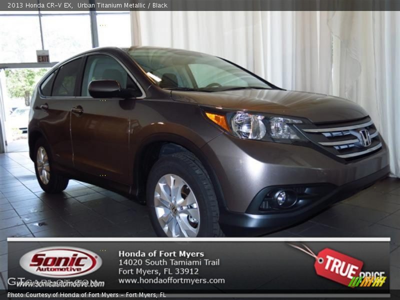 Urban Titanium Metallic / Black 2013 Honda CR-V EX