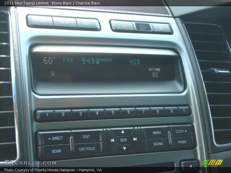 Ebony Black / Charcoal Black 2011 Ford Taurus Limited
