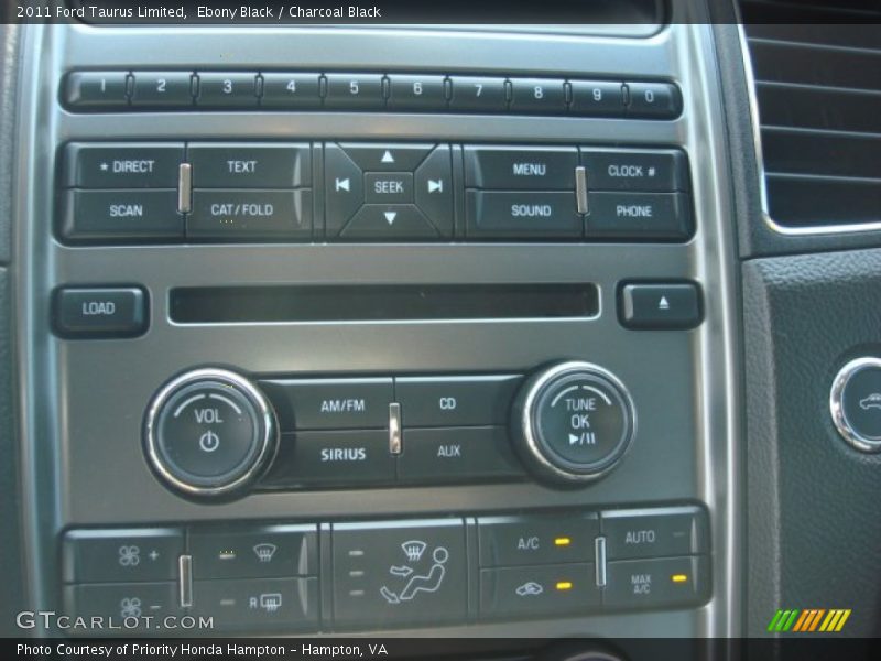 Ebony Black / Charcoal Black 2011 Ford Taurus Limited