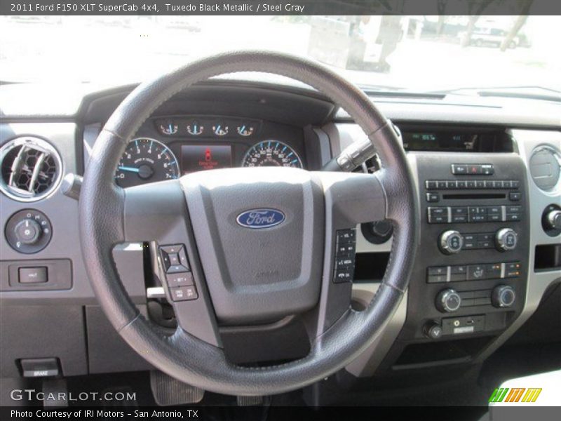 Tuxedo Black Metallic / Steel Gray 2011 Ford F150 XLT SuperCab 4x4
