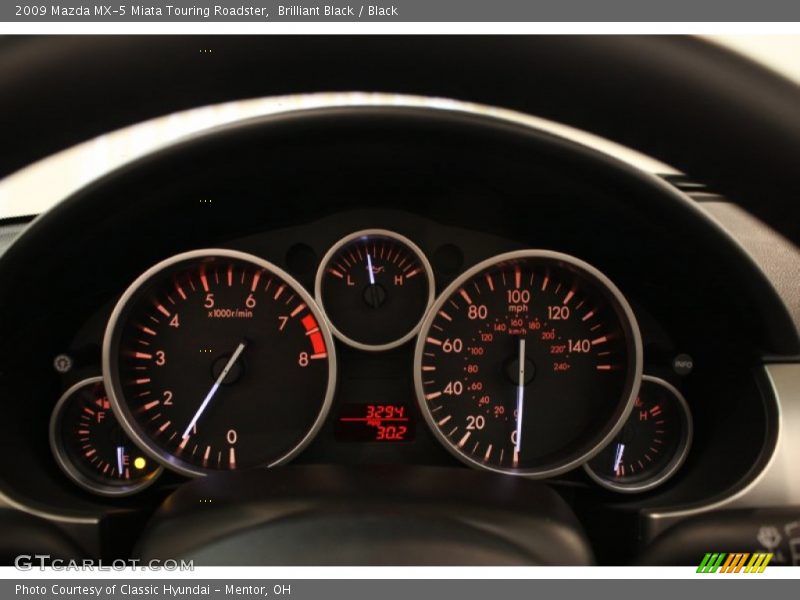 Brilliant Black / Black 2009 Mazda MX-5 Miata Touring Roadster