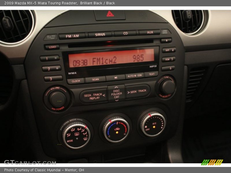 Brilliant Black / Black 2009 Mazda MX-5 Miata Touring Roadster