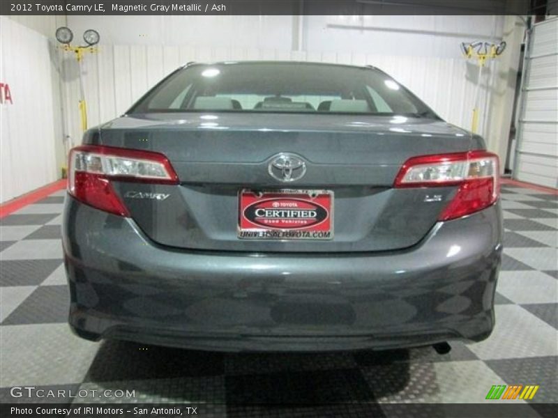 Magnetic Gray Metallic / Ash 2012 Toyota Camry LE