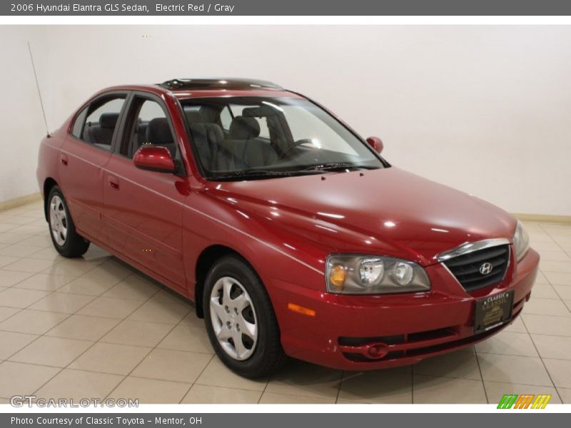 Electric Red / Gray 2006 Hyundai Elantra GLS Sedan