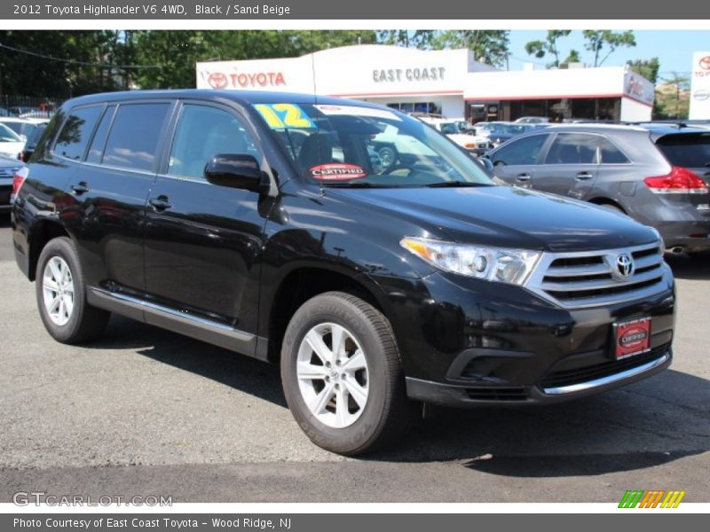 Black / Sand Beige 2012 Toyota Highlander V6 4WD