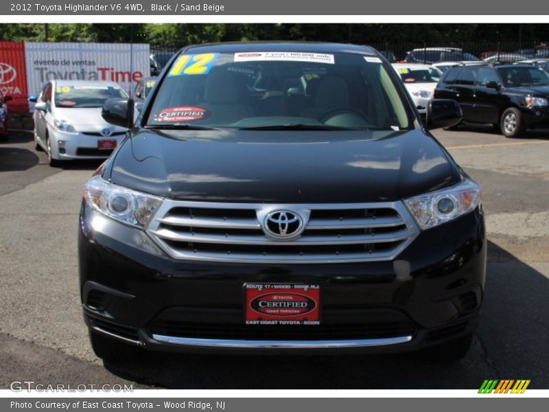 Black / Sand Beige 2012 Toyota Highlander V6 4WD