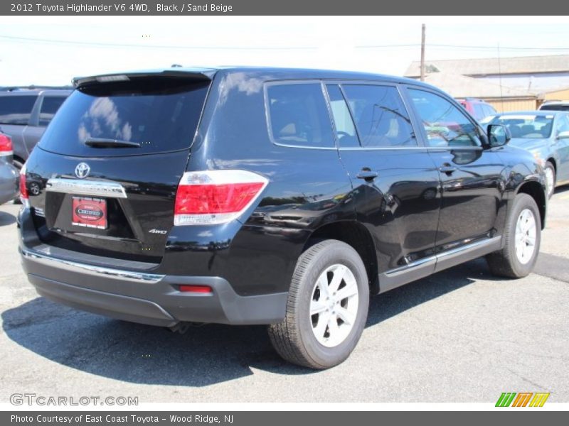 Black / Sand Beige 2012 Toyota Highlander V6 4WD