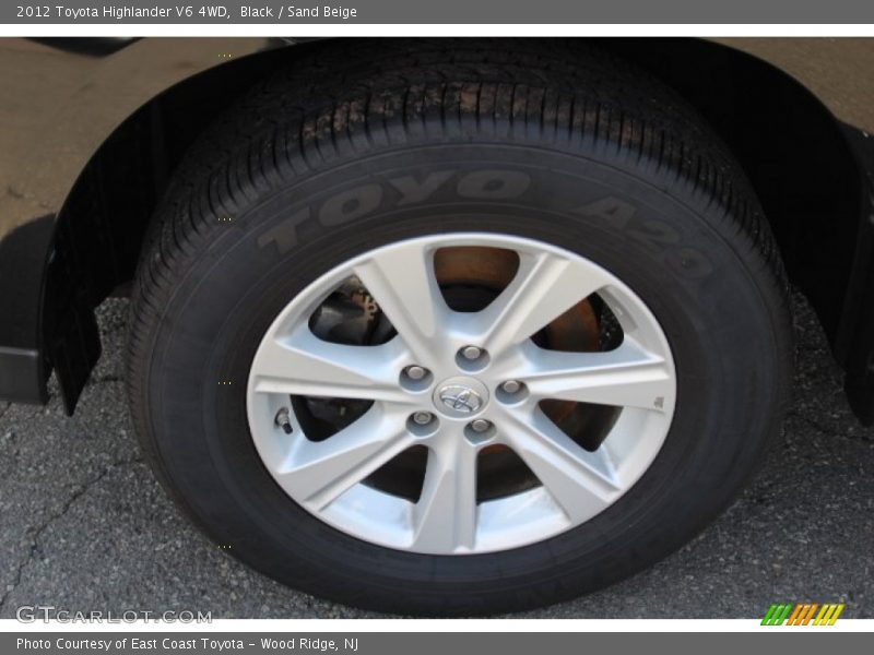 Black / Sand Beige 2012 Toyota Highlander V6 4WD