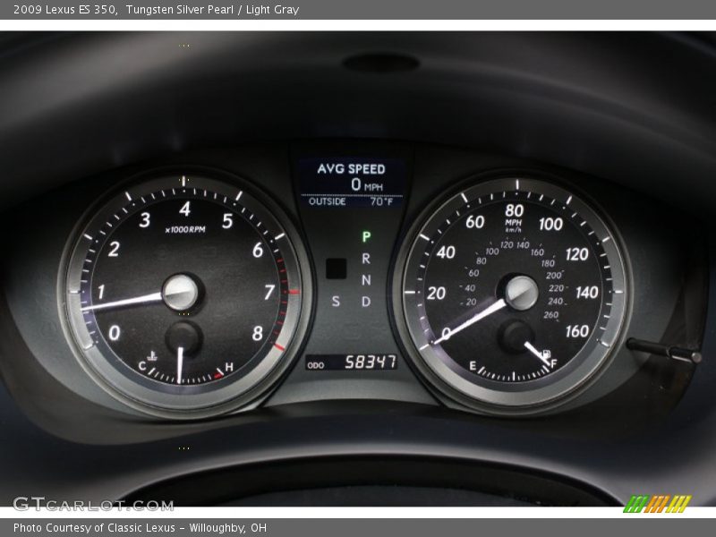 Tungsten Silver Pearl / Light Gray 2009 Lexus ES 350