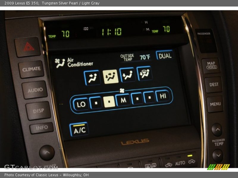 Tungsten Silver Pearl / Light Gray 2009 Lexus ES 350