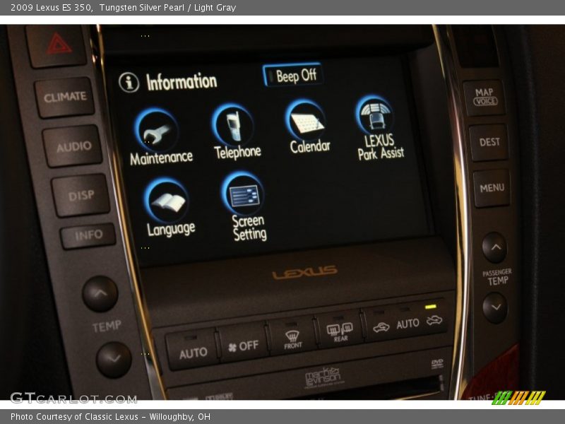 Tungsten Silver Pearl / Light Gray 2009 Lexus ES 350