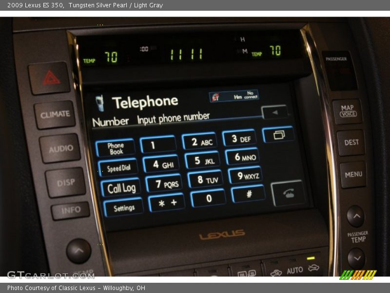 Tungsten Silver Pearl / Light Gray 2009 Lexus ES 350