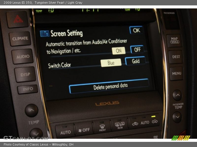 Tungsten Silver Pearl / Light Gray 2009 Lexus ES 350
