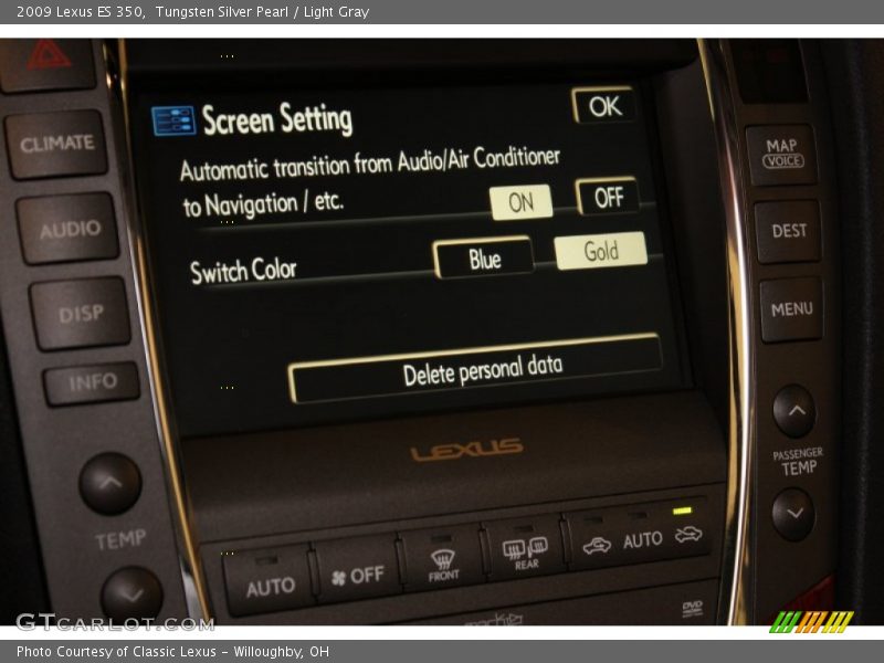 Tungsten Silver Pearl / Light Gray 2009 Lexus ES 350