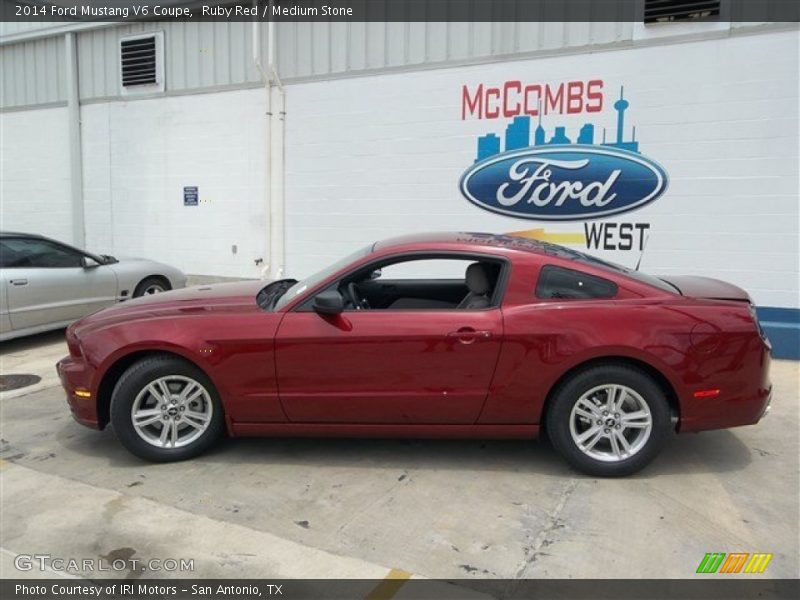 Ruby Red / Medium Stone 2014 Ford Mustang V6 Coupe