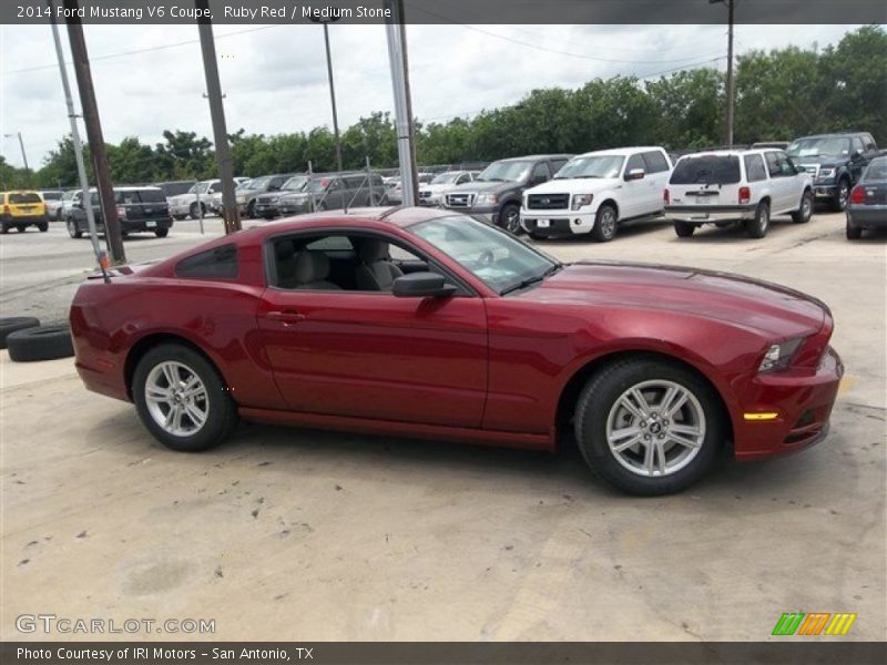 Ruby Red / Medium Stone 2014 Ford Mustang V6 Coupe