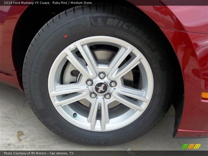 Ruby Red / Medium Stone 2014 Ford Mustang V6 Coupe
