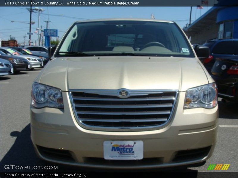 White Gold / Medium Pebble Beige/Cream 2010 Chrysler Town & Country LX