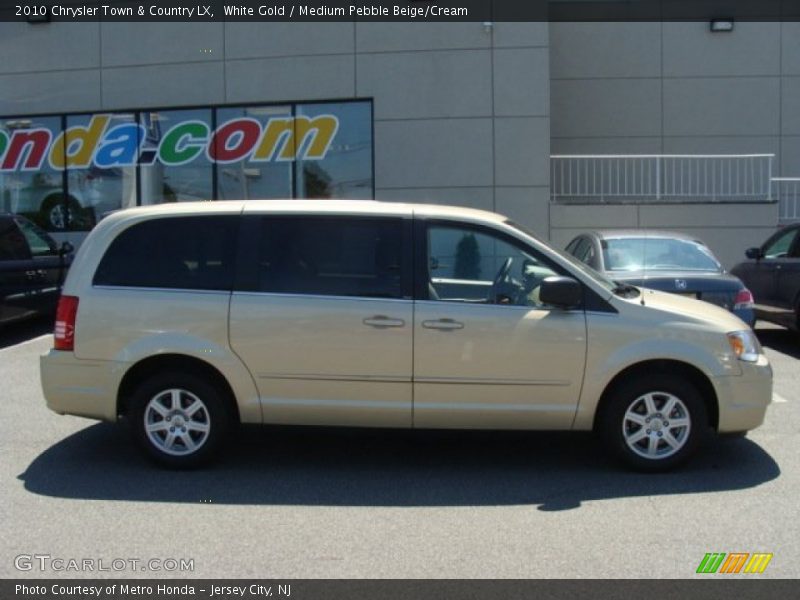 White Gold / Medium Pebble Beige/Cream 2010 Chrysler Town & Country LX