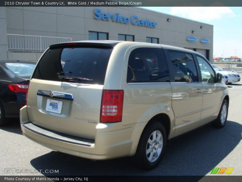 White Gold / Medium Pebble Beige/Cream 2010 Chrysler Town & Country LX