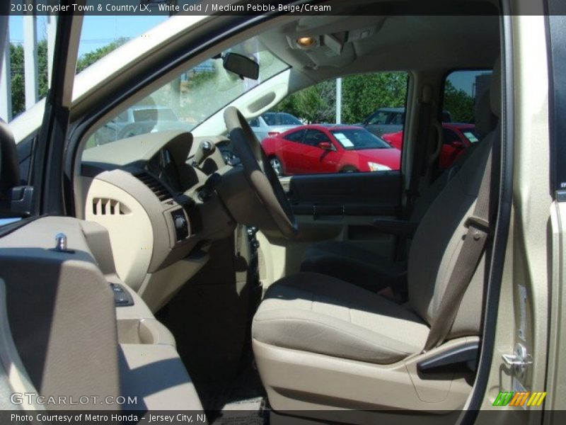 White Gold / Medium Pebble Beige/Cream 2010 Chrysler Town & Country LX