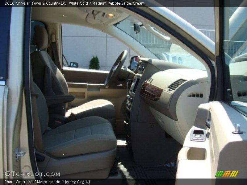 White Gold / Medium Pebble Beige/Cream 2010 Chrysler Town & Country LX