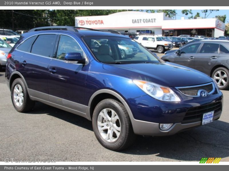 Deep Blue / Beige 2010 Hyundai Veracruz GLS AWD