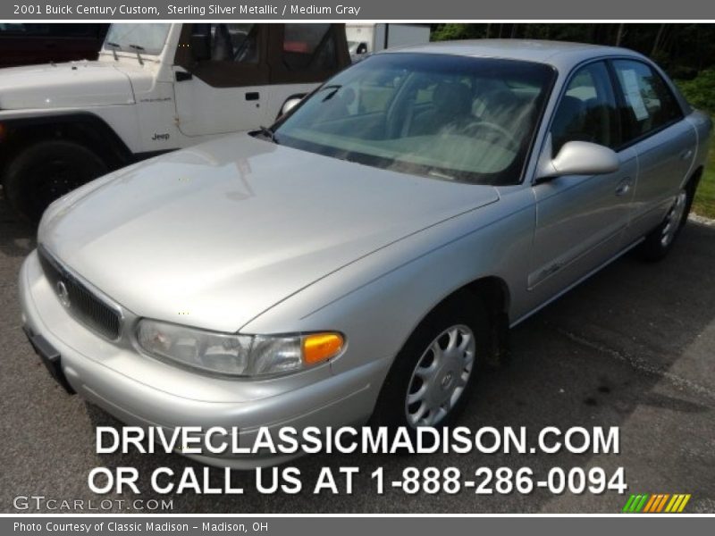 Sterling Silver Metallic / Medium Gray 2001 Buick Century Custom