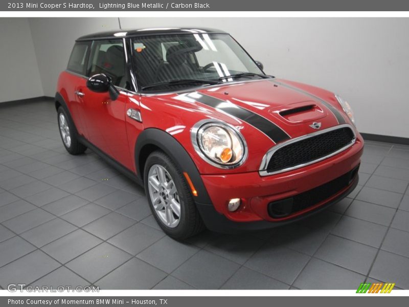 Lightning Blue Metallic / Carbon Black 2013 Mini Cooper S Hardtop