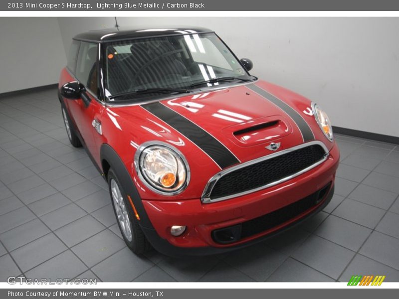 Lightning Blue Metallic / Carbon Black 2013 Mini Cooper S Hardtop