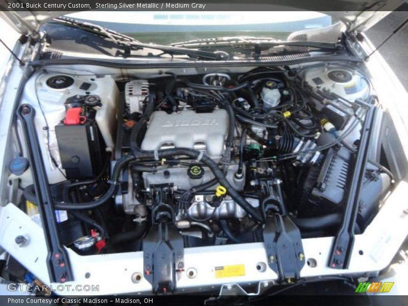 Sterling Silver Metallic / Medium Gray 2001 Buick Century Custom