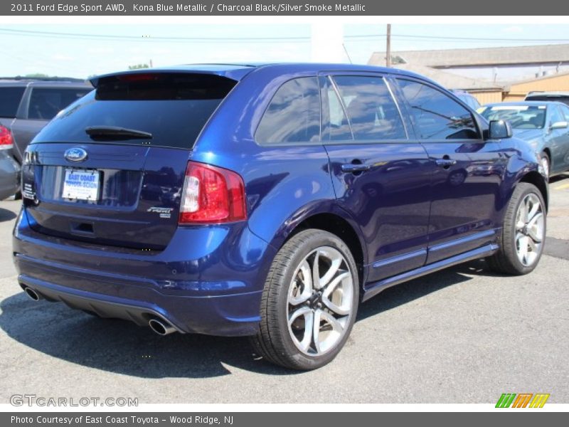 Kona Blue Metallic / Charcoal Black/Silver Smoke Metallic 2011 Ford Edge Sport AWD