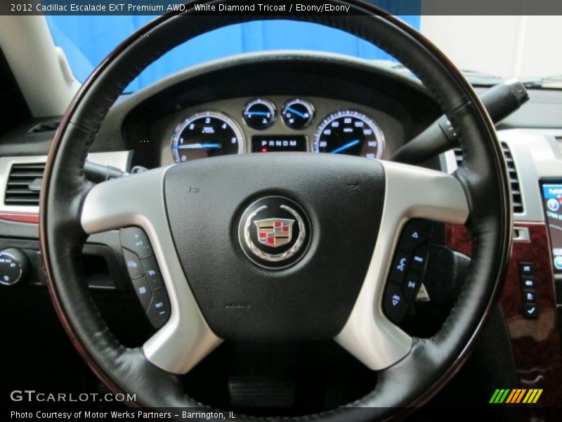 White Diamond Tricoat / Ebony/Ebony 2012 Cadillac Escalade EXT Premium AWD